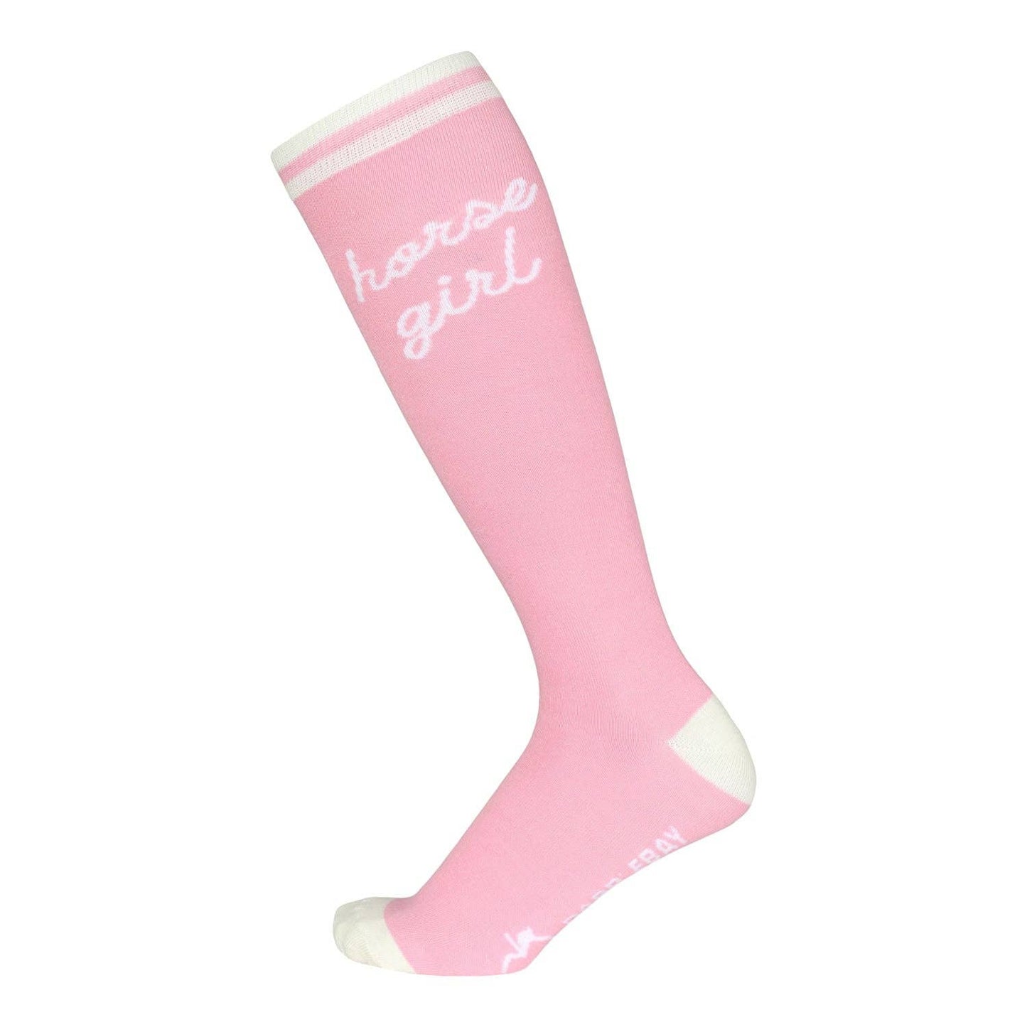 Dapplebay Knit Boot Socks-Horse Girl: Pink / One Size
