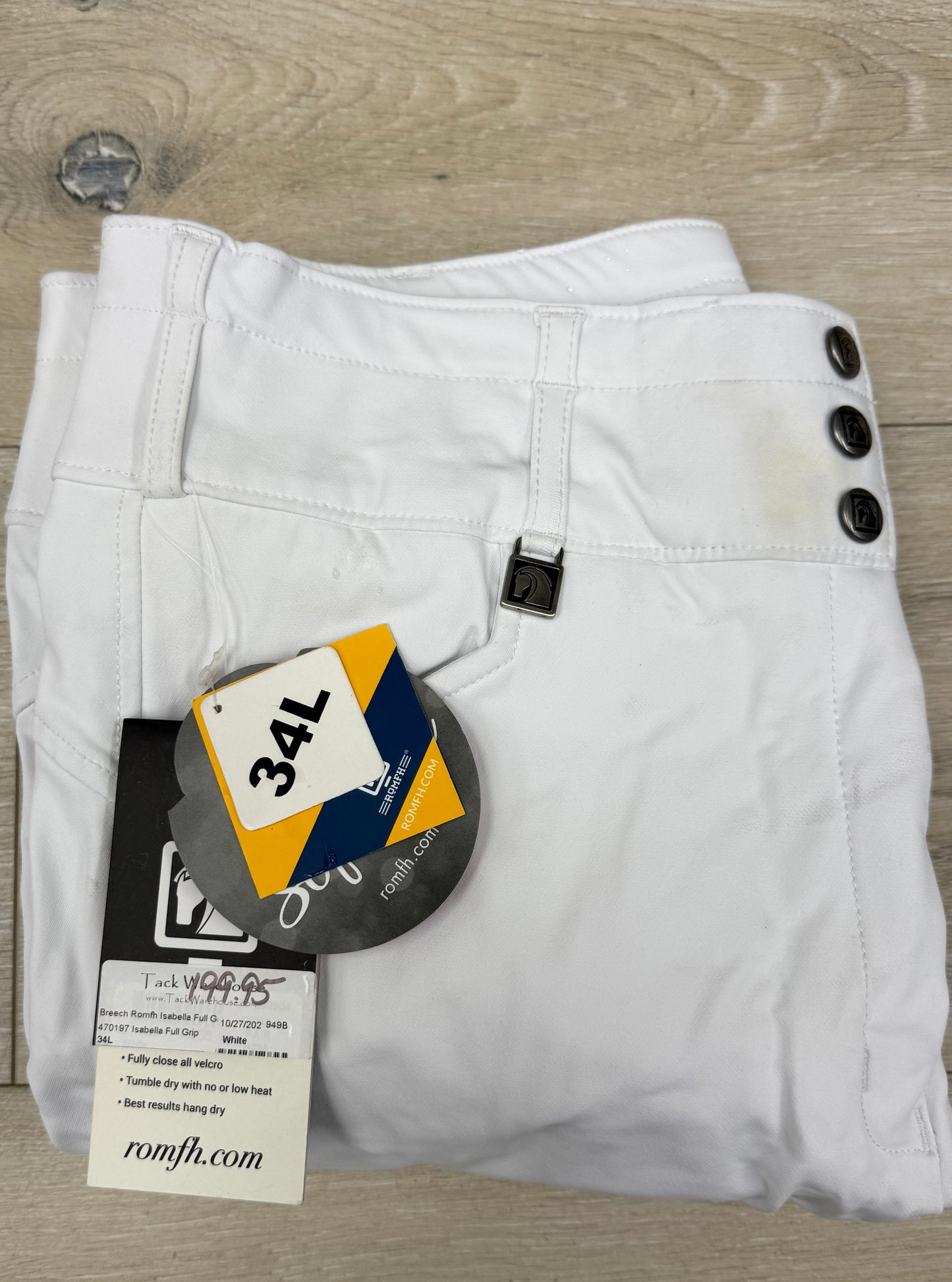 CLOSEOUT NWT Romfh Full Seat Breeches High Rise Full Seat Dressage