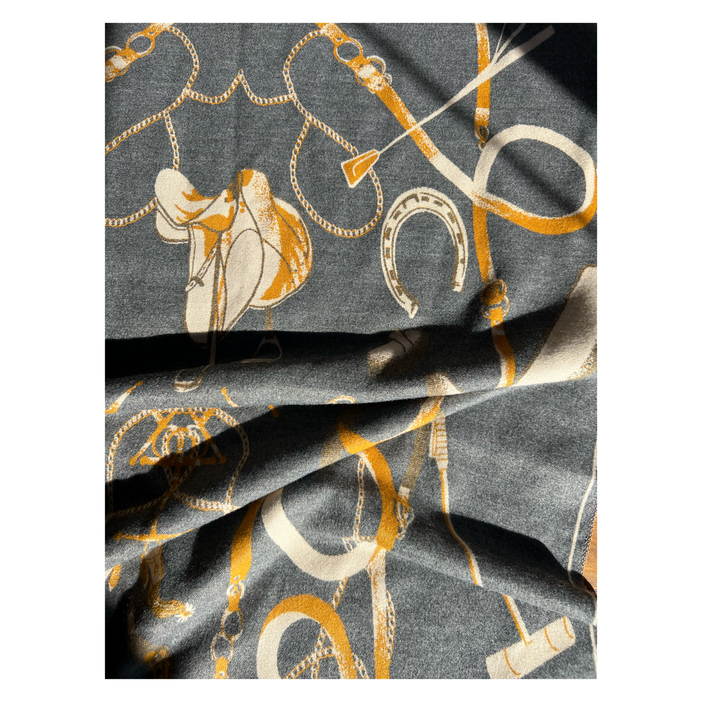 Horse Polo Pony Winter Scarf Saddle Mallets Horse Print