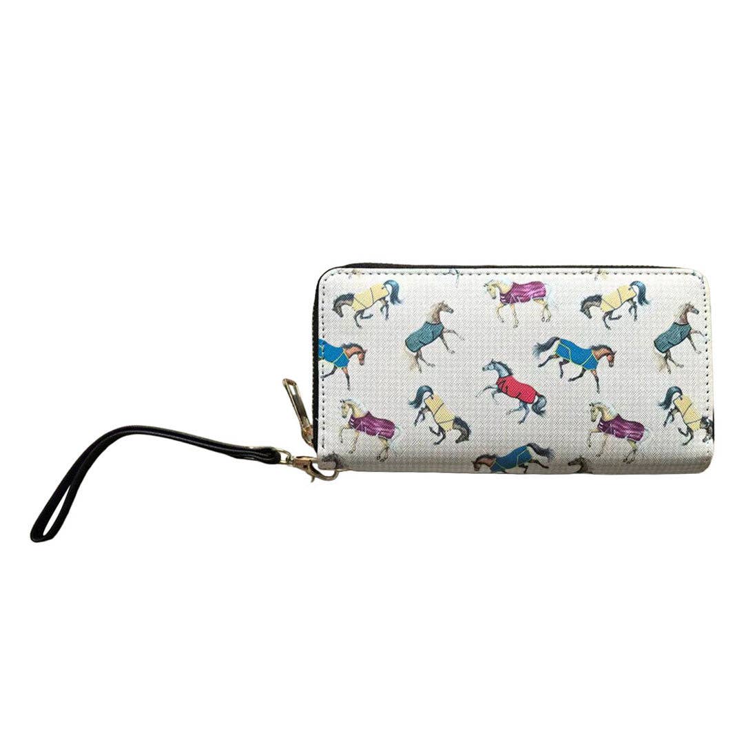 Awst Int'l Lila Horses In Blankets Clutch Wallet: STD