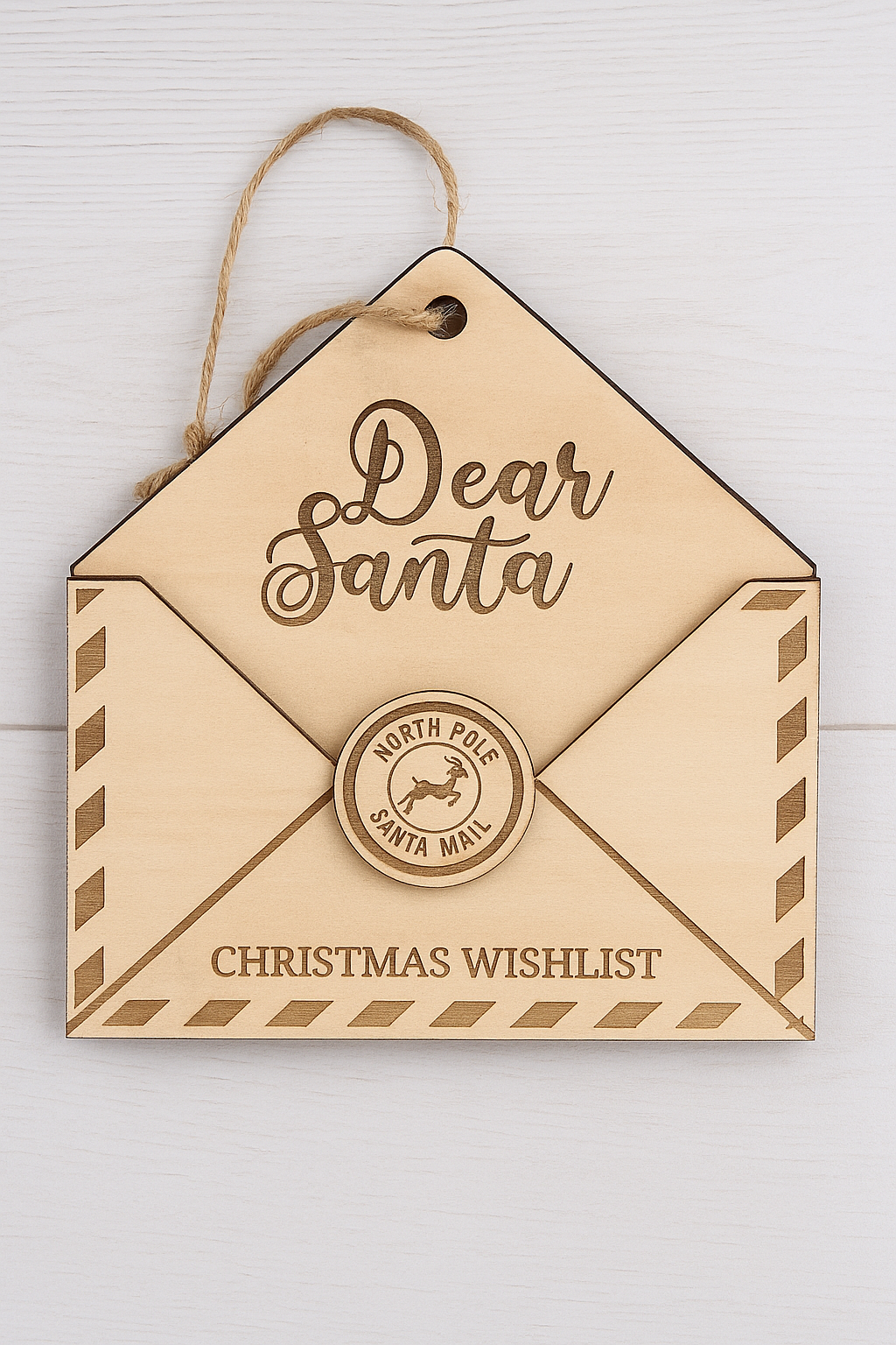 Dear Santa Christmas Wishlist Holder – Envelope Ornament