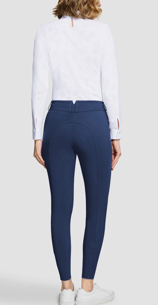 Samshield Ladies Breeches Delice Crystal Ferna Knee Patch Breech Sapphire Blue - SS26