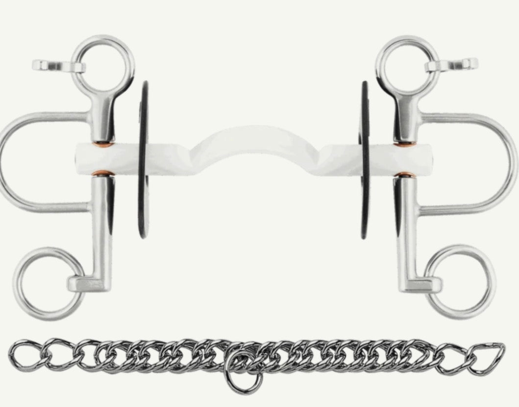 Bit Pelham Mullen w Port Short Shank - Sprenger Nathe Pelham Soft Mullen Mouth 15mm