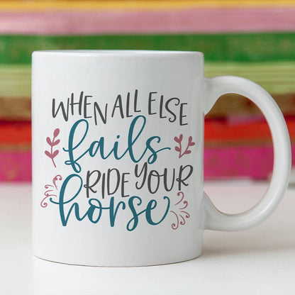 Horse Lover Mug, Horse Riding Coffee Cup, Gifts for Her: 15oz
