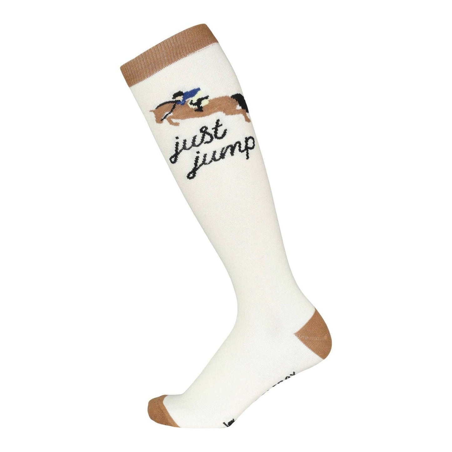 Dapplebay Knit Boot Socks - Just Jump: Natural / One Size