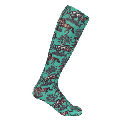 AWST Int'l Lila Toile Socks: Blue / STD