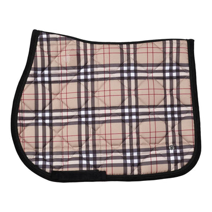 Dapplebay Holiday Plaid Pony Saddle Pad-Tan: Tan / Pony