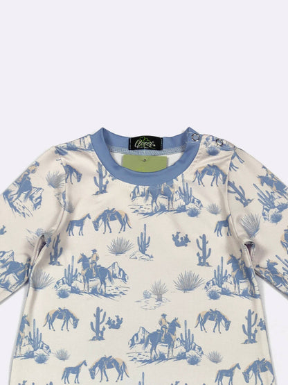 Blue Canyon Boy Romper: 12/24 mo