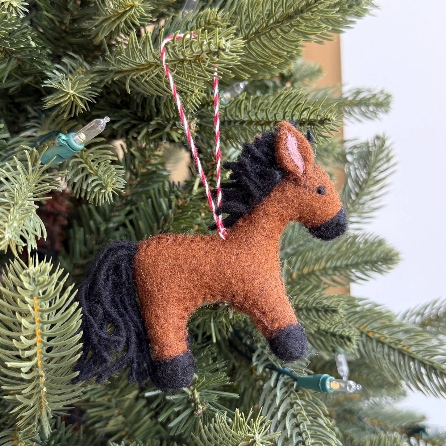 Horse Felt Wool Christmas Ornament