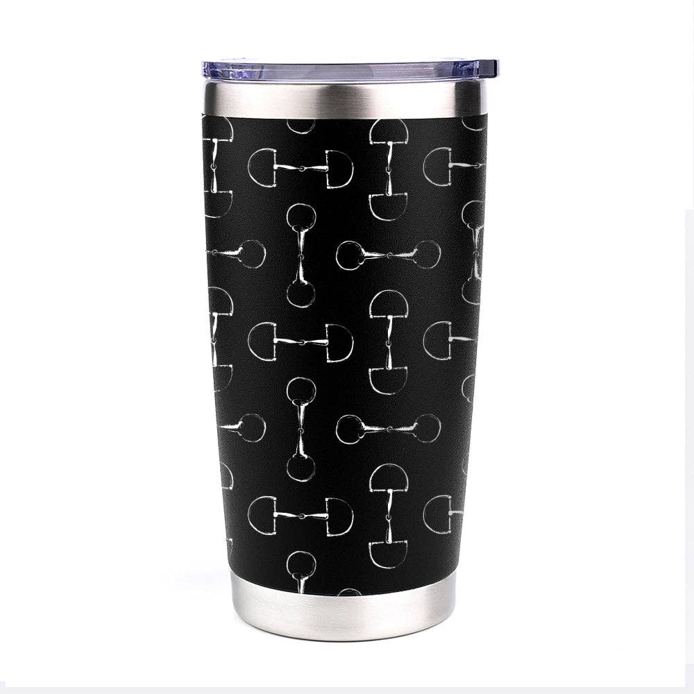 AWST Int'l 20 oz Stainless Steel Tumbler-Lila Vintage Snaffle Bit: White / STD