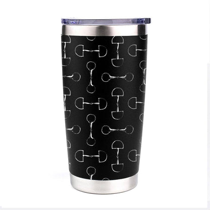 AWST Int'l 20 oz Stainless Steel Tumbler-Lila Vintage Snaffle Bit: White / STD