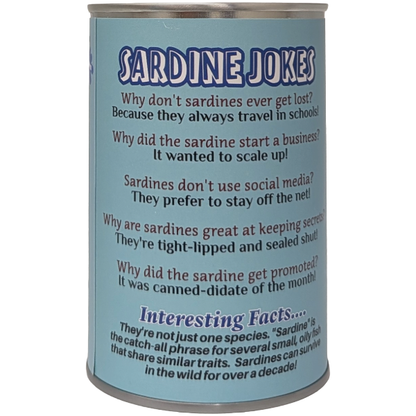 Can O' Sardines | Fish Stuffed Animal Plush w/Funny Jokes: Regular Lid