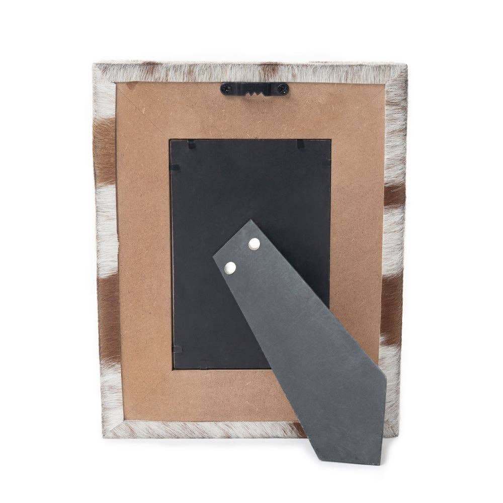 Tumbleweed Trail Photo Frame In Brown & White: Brown & White / SINGLE