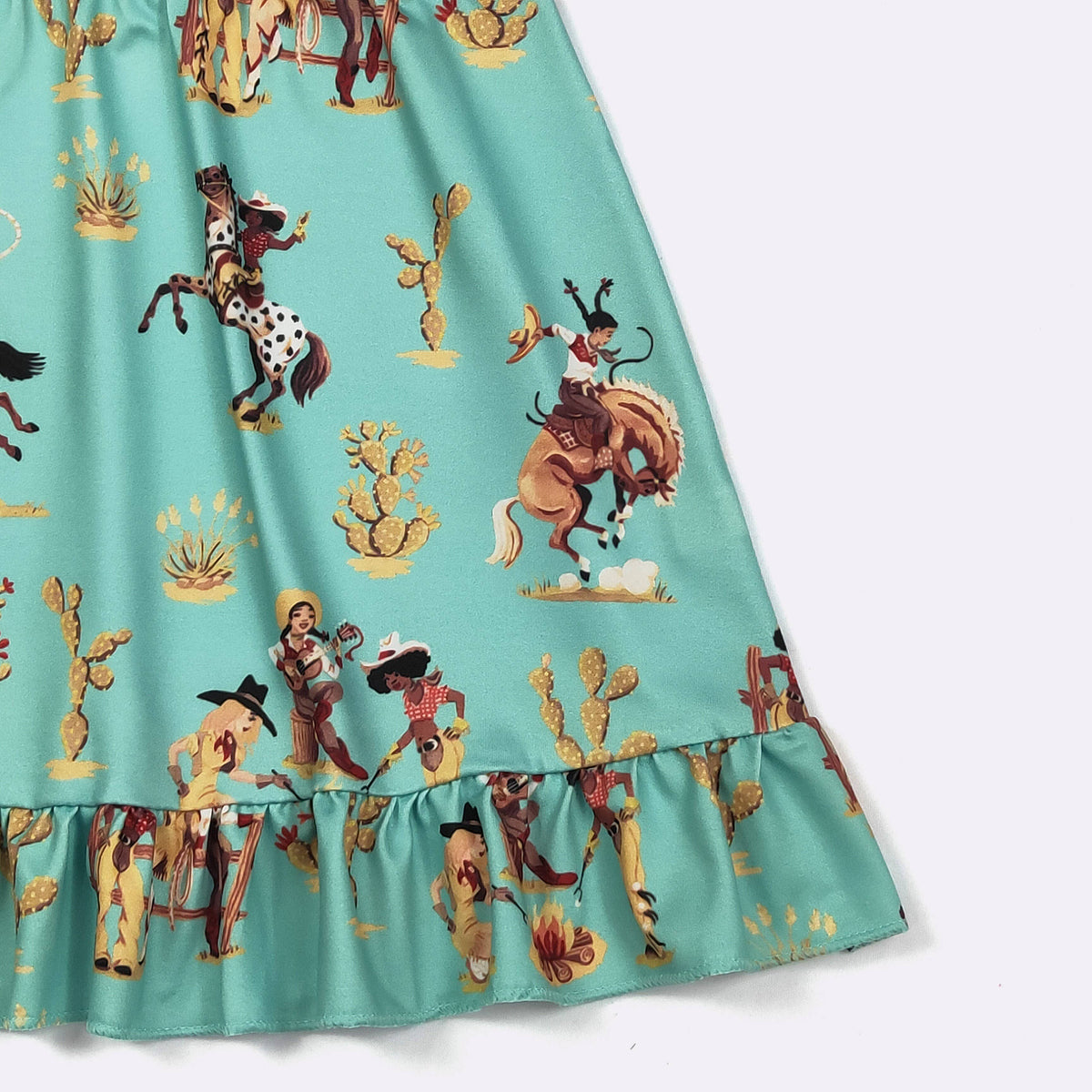 Roping & Ruffles Girls Dress: 7/8 YRS