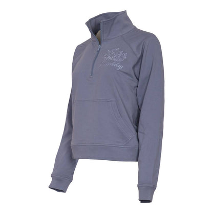 Dapplebay Crest 1/2 Zip French Terry Sweatshirt: Ballet Pink / M