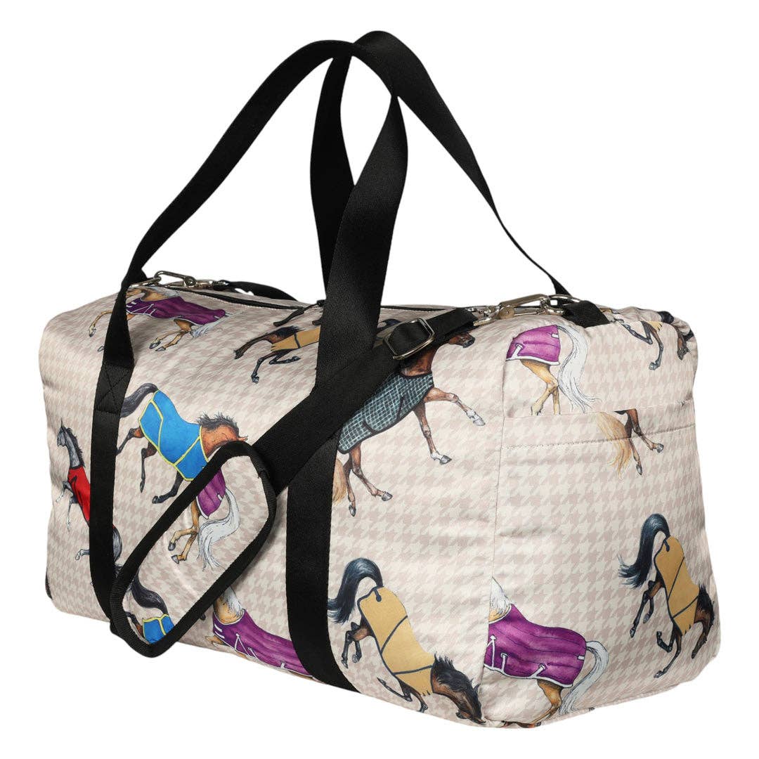 AWST Int'l Lila Horses in Blankets Gear Bag: Multi / STD