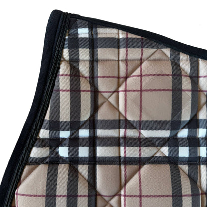 Dapplebay Holiday Plaid Pony Saddle Pad-Tan: Tan / Pony