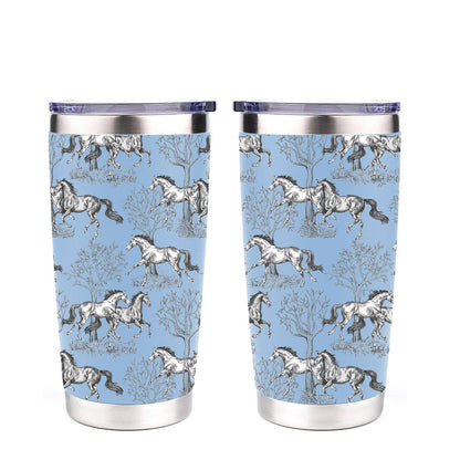 AWST Int'l 20 oz Stainless Steel Tumbler - Lila Toile: Blue / STD