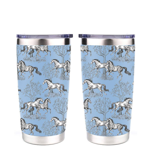 AWST Int'l 20 oz Stainless Steel Tumbler - Lila Toile: Blue / STD