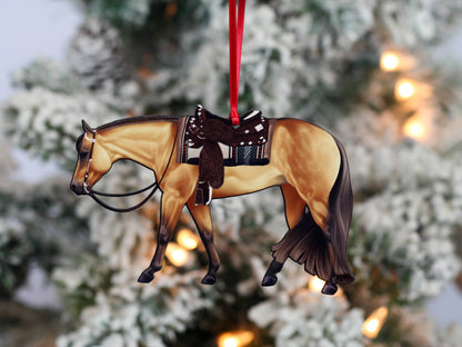 Buckskin Western Pleasure Horse Ornament Quarter Horse Gift