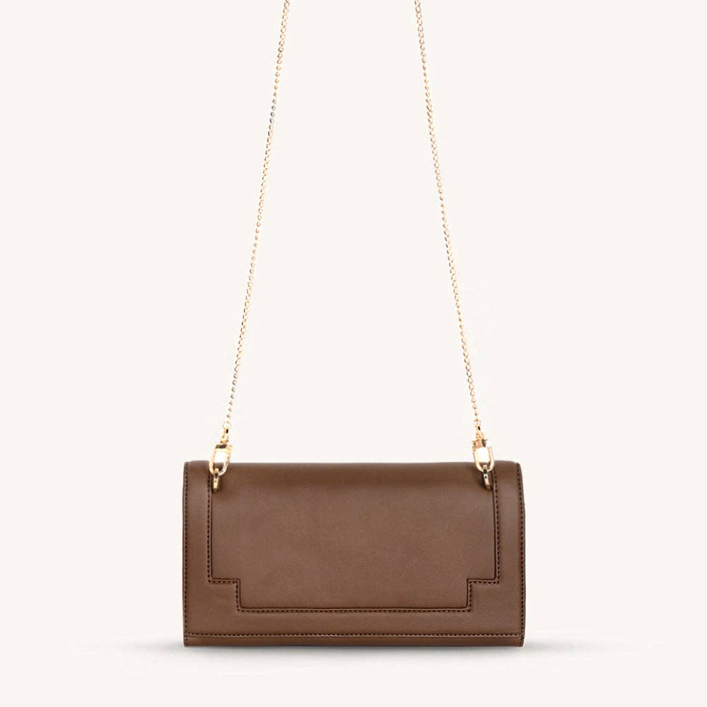 Mira & Moss Delphine Crossbody Bag - Chocolate Latte: CHOCLATE LATTE