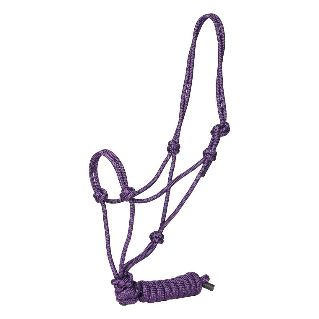 TuffRider Rugged Rope Halter with matching lead: Blue / Horse