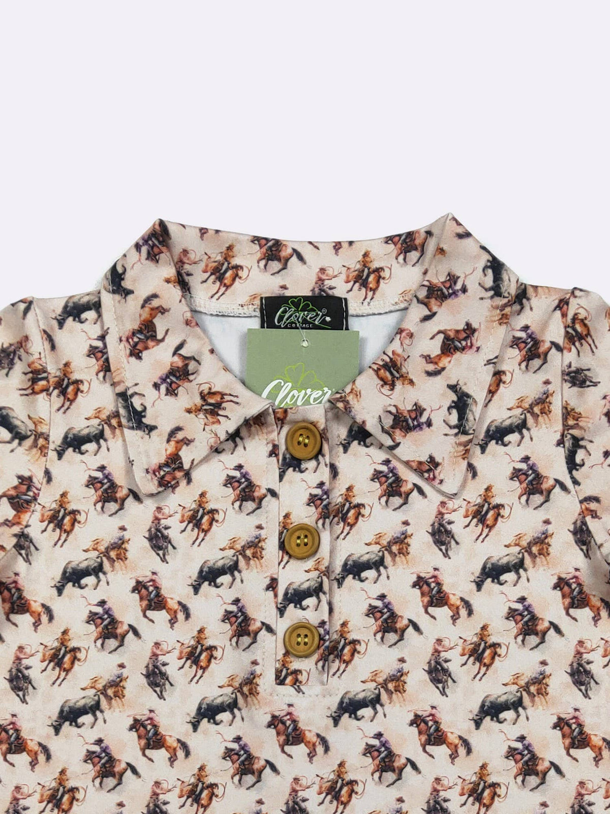 Roping Bulls Boy Collar Shirt: 9/10 yrs