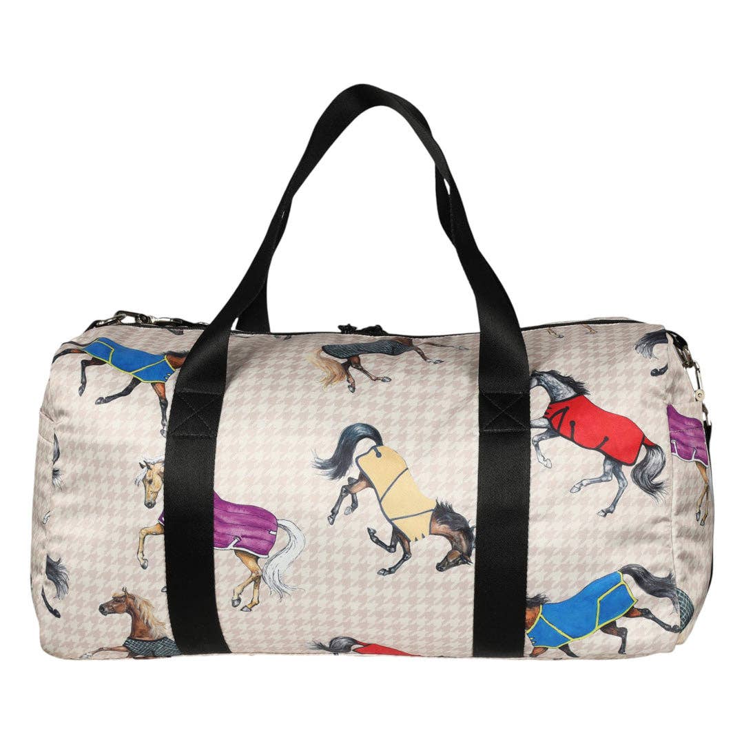 AWST Int'l Lila Horses in Blankets Gear Bag: Multi / STD