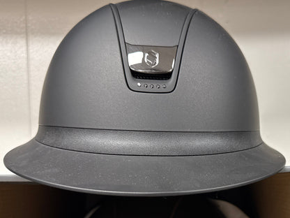Helmet V2 Miss Matt - Matt -Matt Rails - Black Chrome Blazon - 5 Crystal Jet Swarovski - Darkline - Samshield Fast Custom #2 2.0- MSBM5