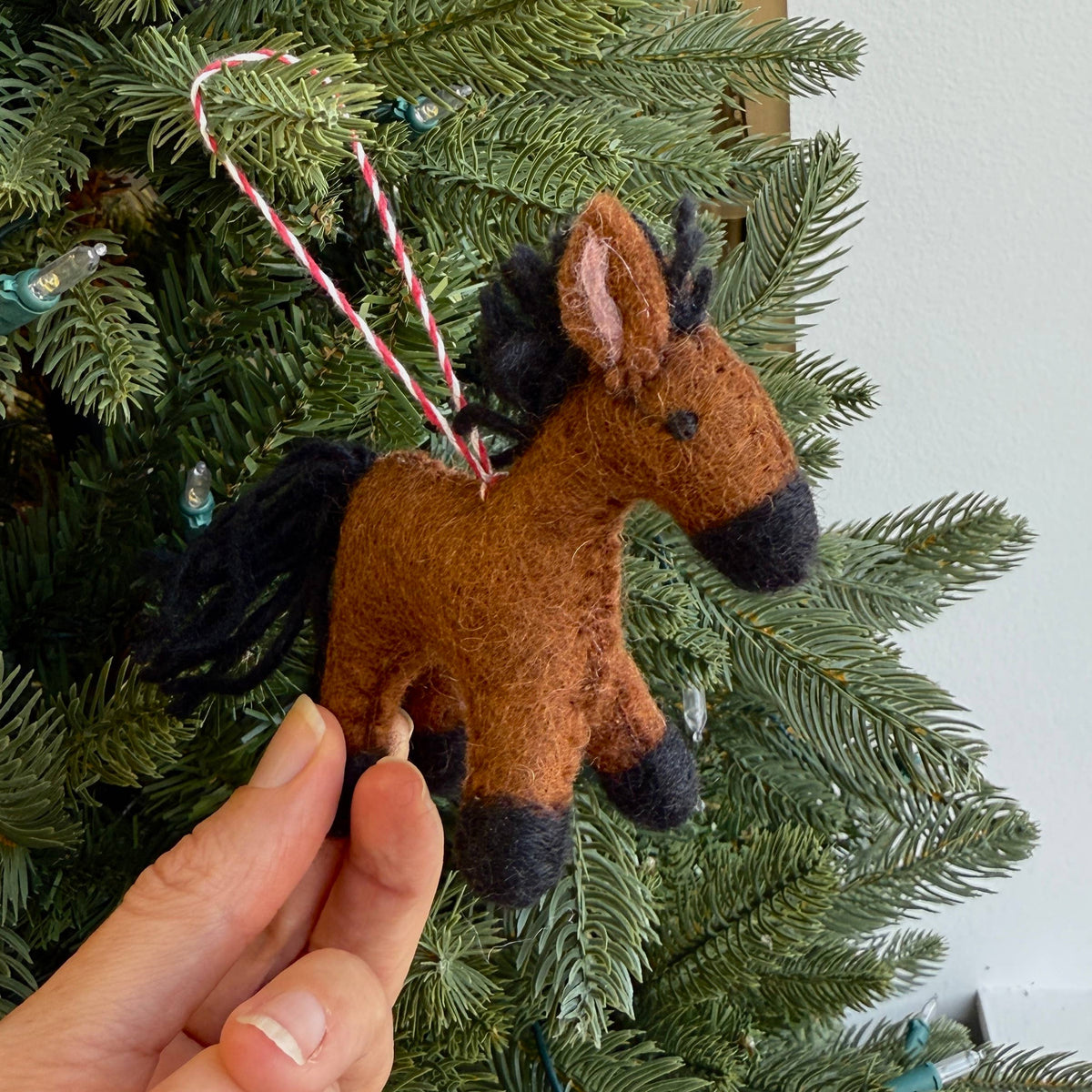 Horse Felt Wool Christmas Ornament