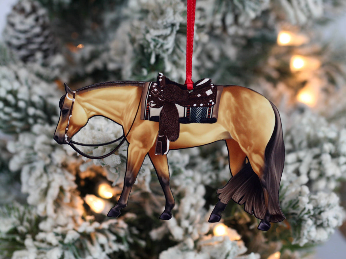 Buckskin Western Pleasure Horse Ornament Quarter Horse Gift