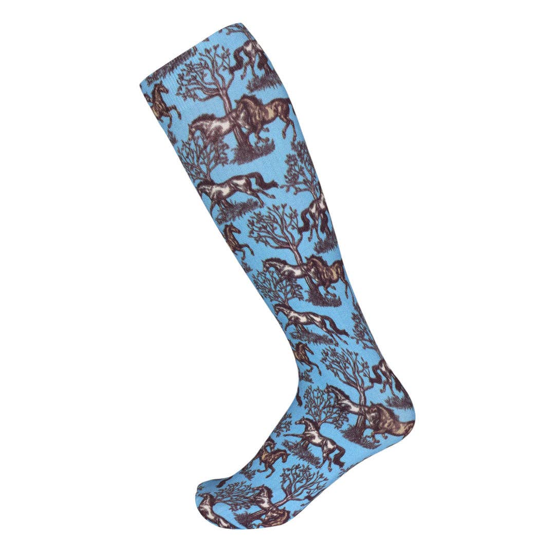 AWST Int'l Lila Toile Socks: Blue / STD
