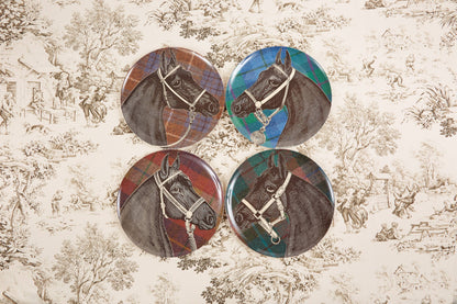 EQUUS TWEED SIDE PLATES SET/4