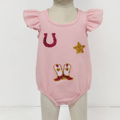 Wild West Sequin Baby Romper: 12/24 mo