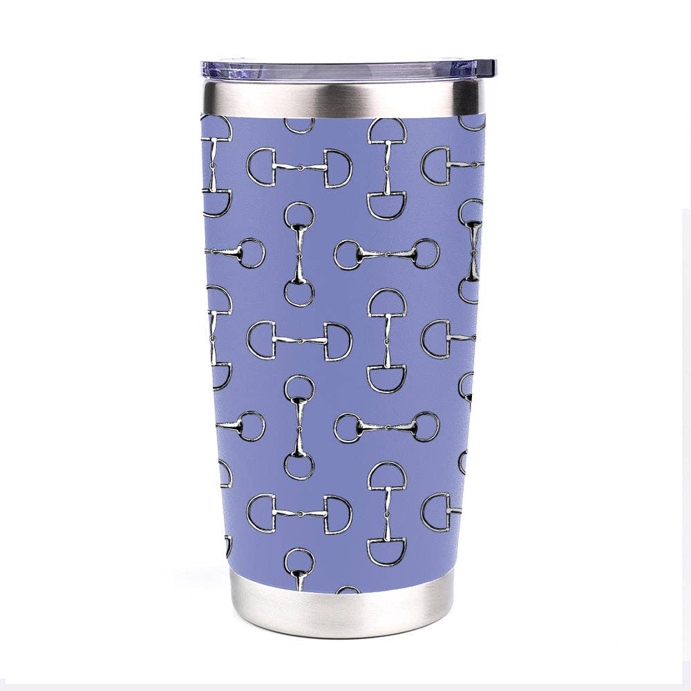 AWST Int'l 20 oz Stainless Steel Tumbler-Lila Vintage Snaffle Bit: White / STD