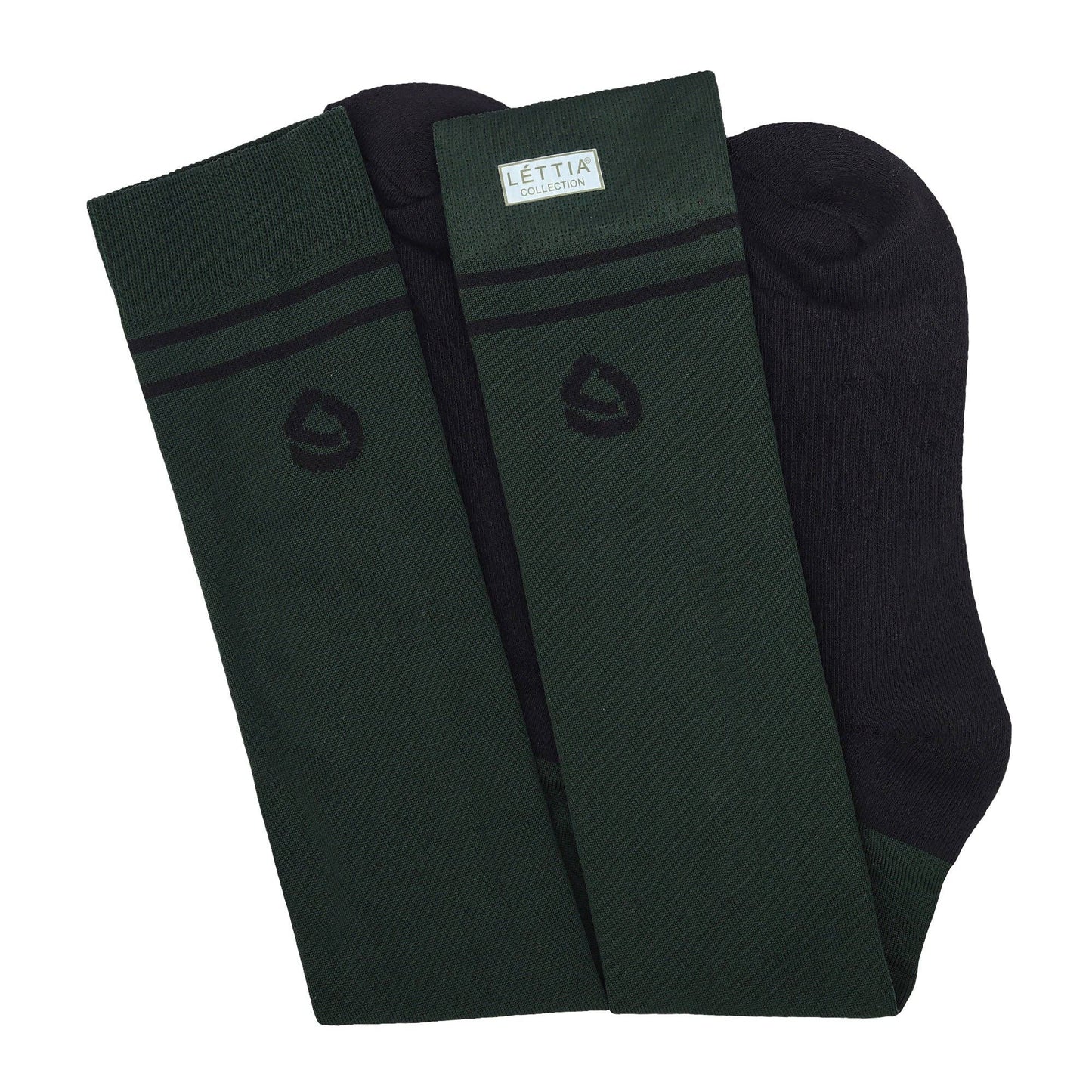 Lettia EquiFine Padded Sock: Black Forest / STD