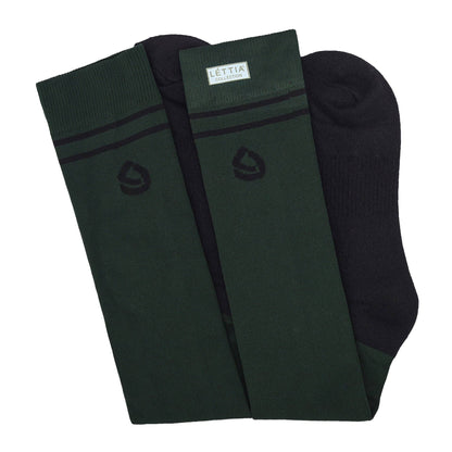 Lettia EquiFine Padded Sock: Black Forest / STD