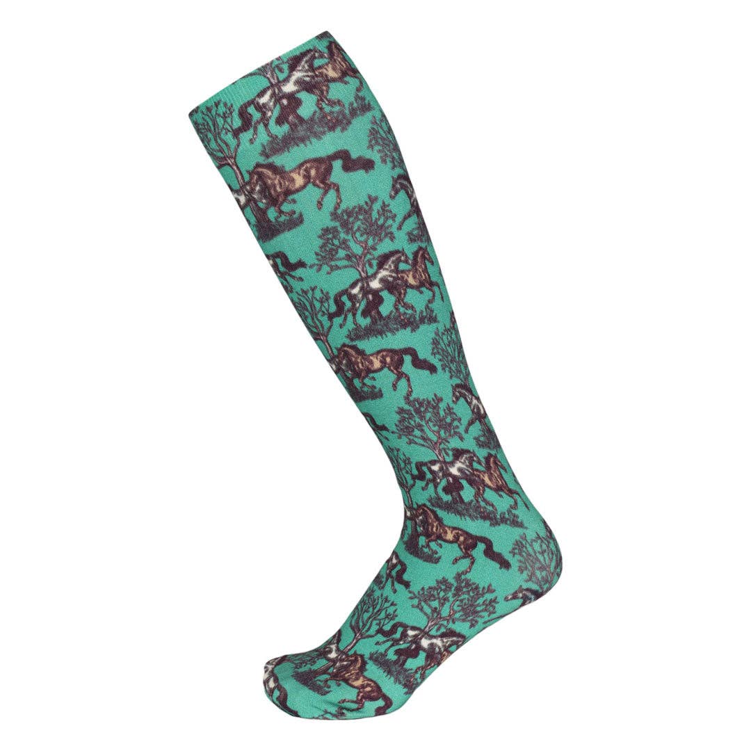 AWST Int'l Lila Toile Socks: Blue / STD