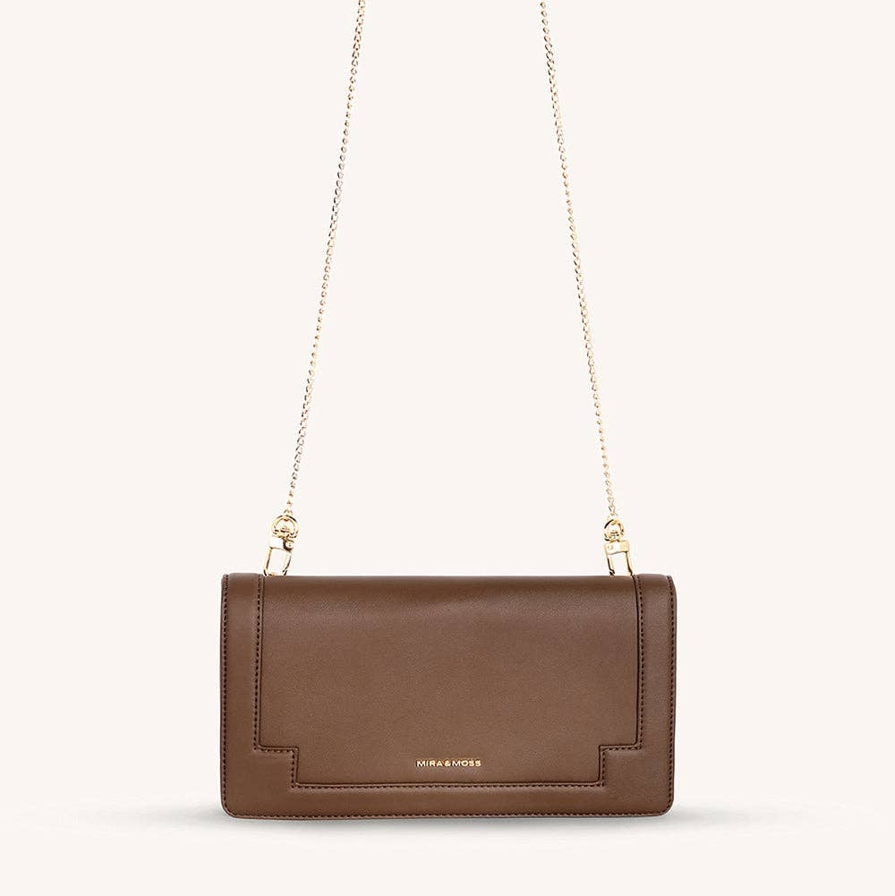 Mira & Moss Delphine Crossbody Bag - Chocolate Latte: CHOCLATE LATTE