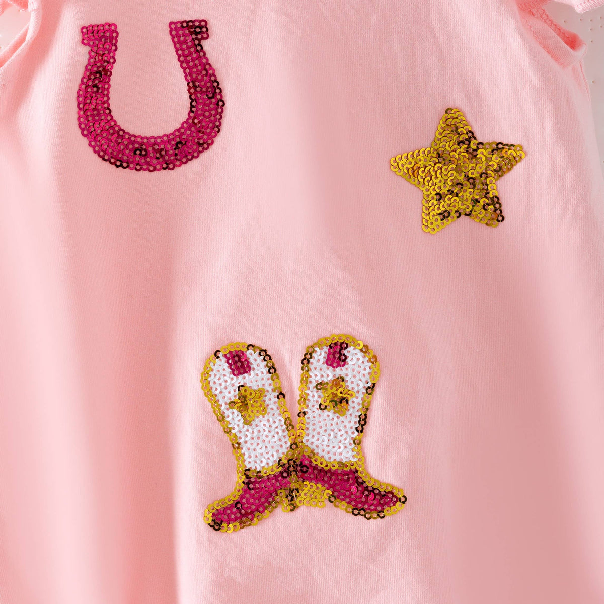 Wild West Sequin Baby Romper: 12/24 mo