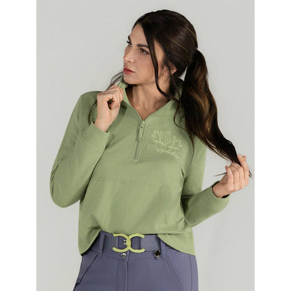 Dapplebay Crest 1/2 Zip French Terry Sweatshirt: Ballet Pink / M