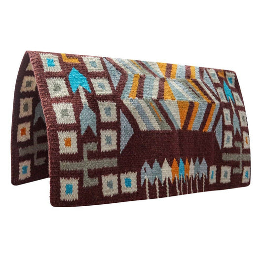 TuffRider Laramie Western Woven Saddle Blanket: Brown / 34x38