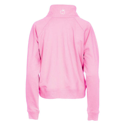 Dapplebay Crest 1/2 Zip French Terry Sweatshirt: Ballet Pink / M