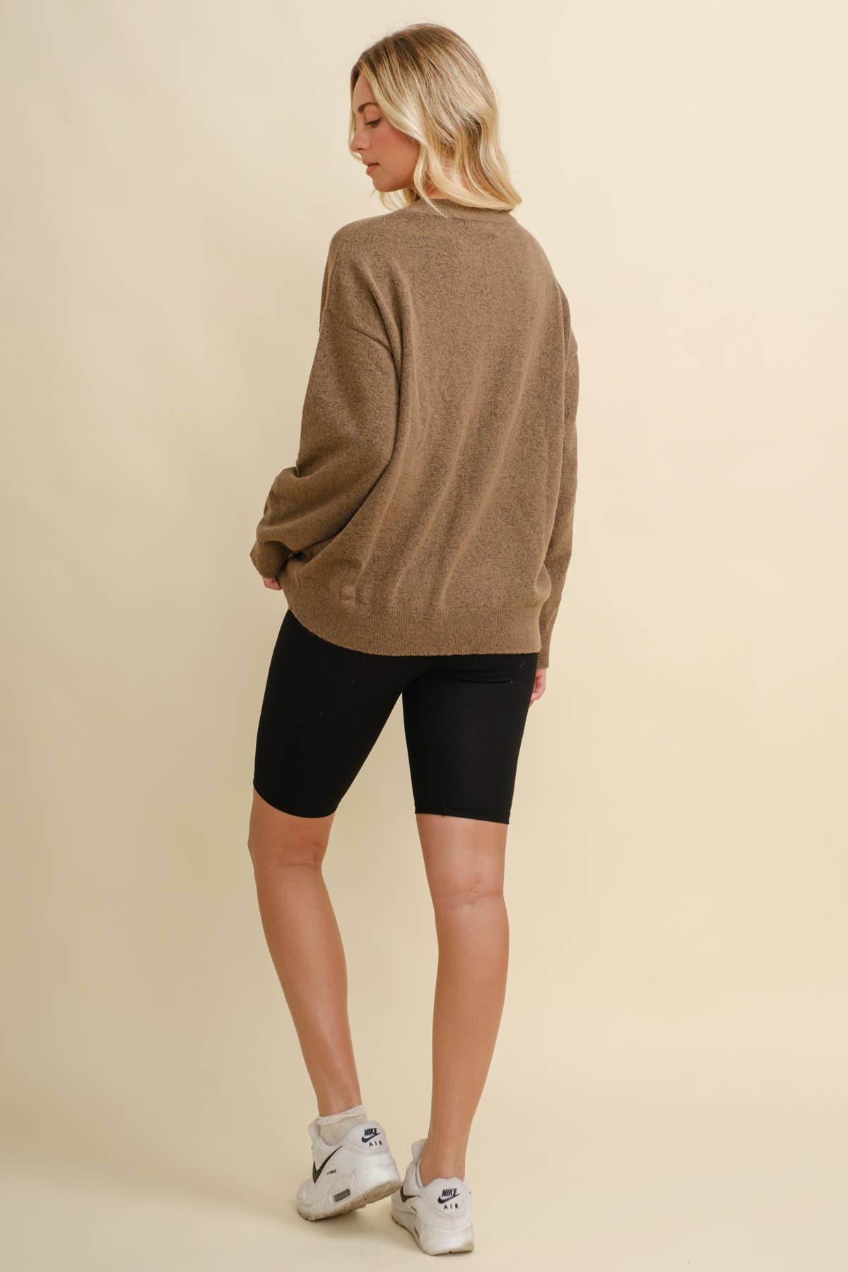 CSW13668 - HORSE SHOE PULLOVER SWEATER: Beige / L