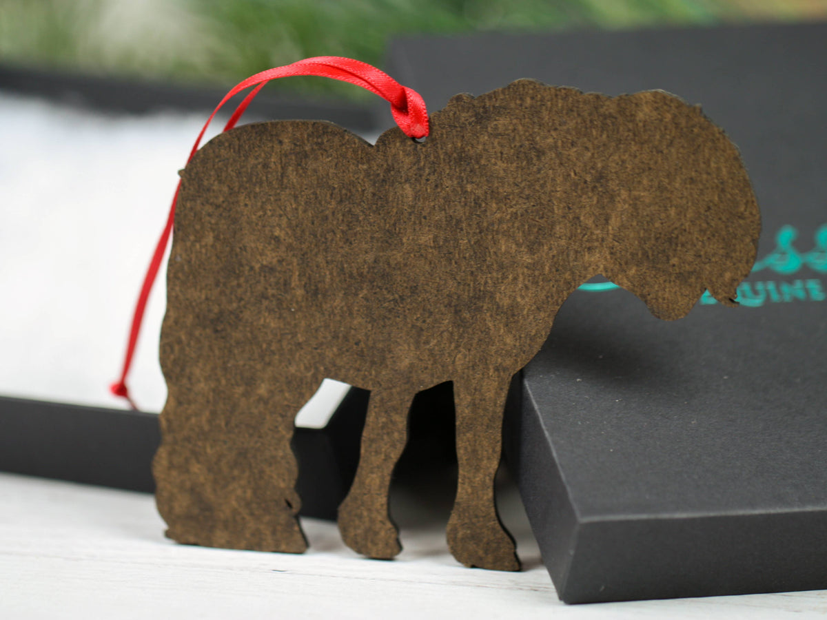 Bay Shetland Pony Ornament - Pony Christmas Ornament Décor