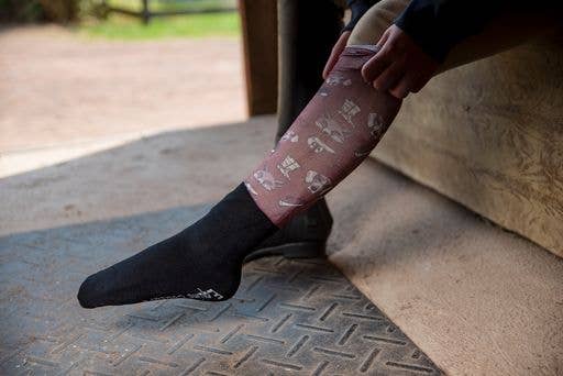 Equine Couture OTC Boot Socks: Cheeky Giraffe