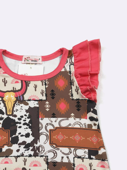 Electric Longhorn Baby Romper: 12/24 mo