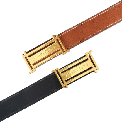 Dapplebay Reversible Jump Belt - Gold: Gold / M-L