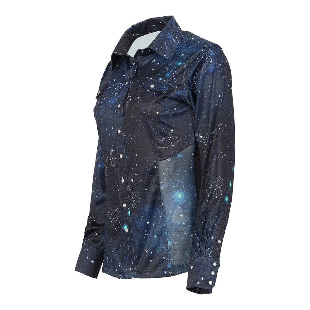 Dapplebay Midnight Constellation Western Top: Multi / XXL