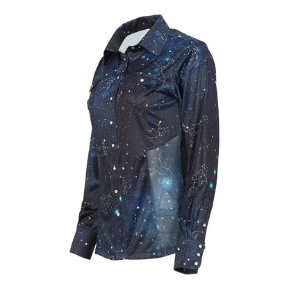 Dapplebay Midnight Constellation Western Top: Multi / XXL